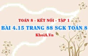 Bài 4.15 trang 88 SGK Toán 8 tập 1 Kết nối tri thức